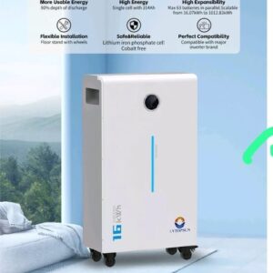 Bateria Solar 16KWh 51.2V LVTOPSUN 314Ah LiFePO4 LVTS-512314-G4 Extintor automatico